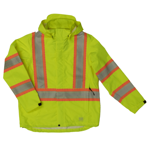 Hi-Vis Packable Safety Rain Jacket SJ05 - Image 5