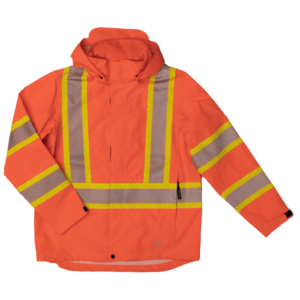 Hi-Vis Packable Safety Rain Jacket SJ05