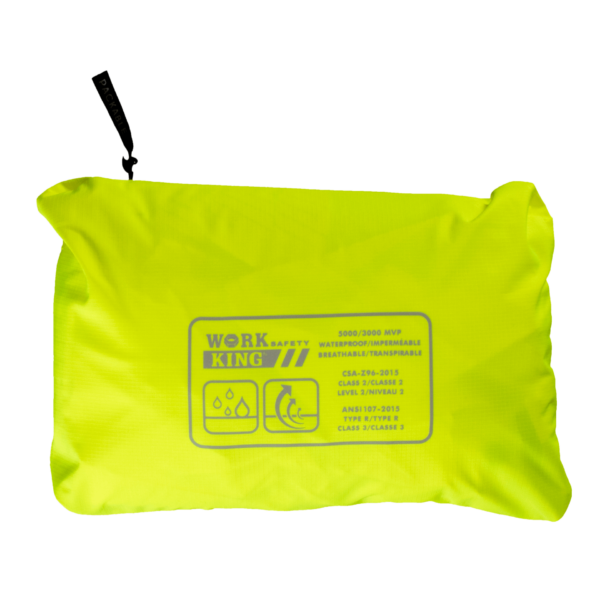 Hi-Vis Packable Safety Rain Jacket SJ05 - Image 8