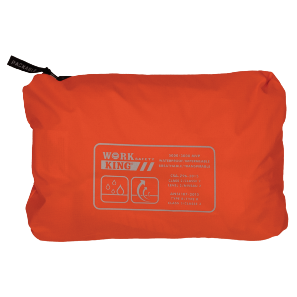 Hi-Vis Packable Safety Rain Jacket SJ05 - Image 7